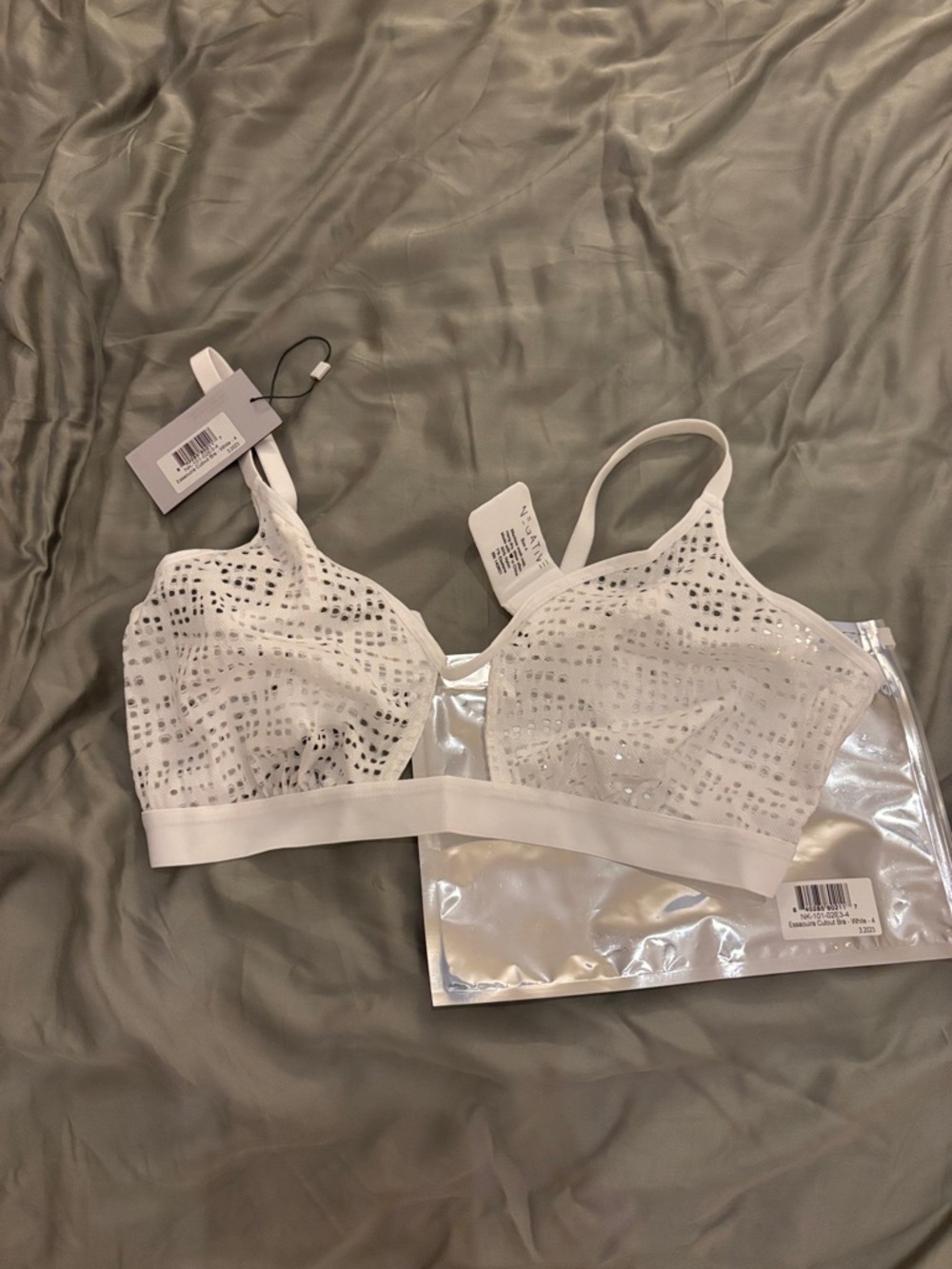 NWT Negative Underwear White Cutout Bralette